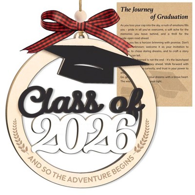Graduation Gifts, Class of 2026 Ornament, 2-Layer Wooden 2026