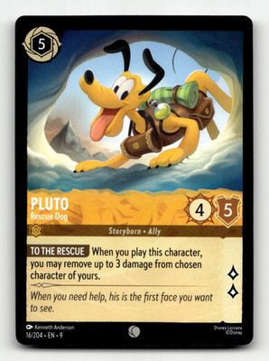Disney Lorcana Pluto - Rescue Dog 16/204 - Fabled