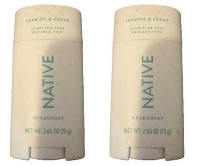 Native Jasmine Cedar Aluminum Free Deodorant 2.65 oz Personal Care 2 Pack