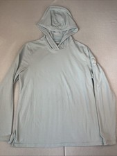 $140 Peter Millar Women's Pine Hoodie - Blue Spruce/Vista White - Medium