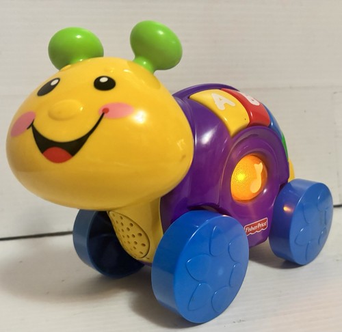 Fisher Price Roll Along Pals Snail Colors Lights Sounds Letters EC Fast Shipping