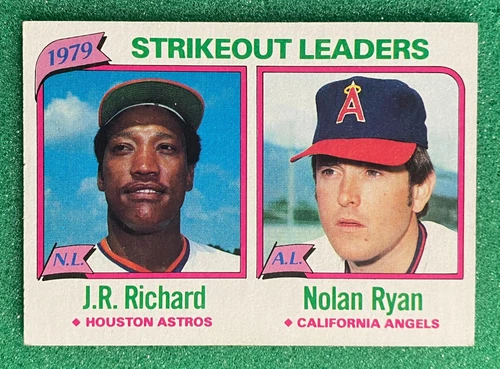 1980 Topps #206 Strikeout Leaders J.R. Richard / Nolan Ryan BASEBALL Card