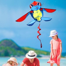 Turtle Kite with 98ft String Kite Handle, Lightweight Outdoor Fun Beach Toy for