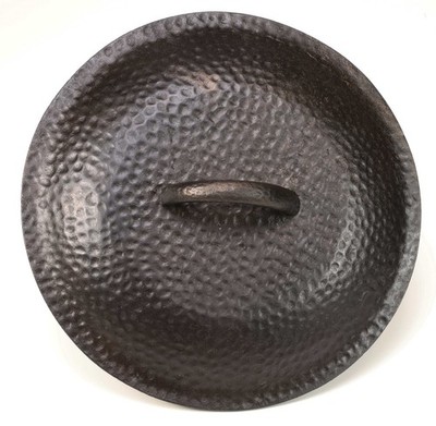 Vintage Lodge No 8 hammered Finished Cast Iron Dutch Oven Cover