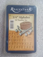 Real rather 1/4" Leather Punch Alphabet And Number Stamp Set