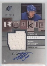 2009-10 SPx Rookie Auto Jersey /799 Artem Anisimov #153 Auto x6g