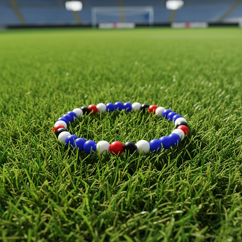 Bracciale SAMPDORIA Perle braccialetto bandiera della Samp elastico Uomo e Donna - Immagine 4 di 4