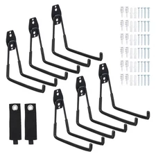 6 Pack Garage Hooks Wall Mount Garage Hanger Organizer Utility Storage Steel