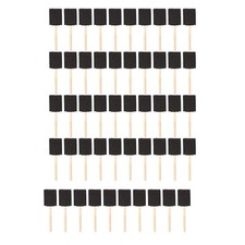 50 Pcs 2 Inch Foam Sponge Wood Handle Paint Brush Set, Great for Acrylics,7097