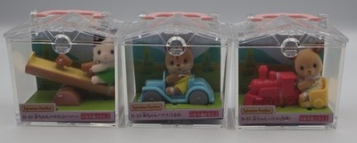 3 Sylvanian Families Calico Critters Baby House B-33 Squirrel B-35 Deer B-40 Cat