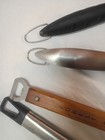 BBQ Grilling Tool Set of LOT 4 Metal Spatula Wood Handle 2 Tine Long Forks Large — photo 6
