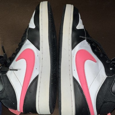 Sz 6Y Nike Court Borough Mid 2 Black/Sunset Pulse- White CD7782-005 Sneakers