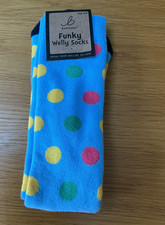 Bartleby Ladies Funky Welly Socks POLKA DOT Size 4-8 - BNWT