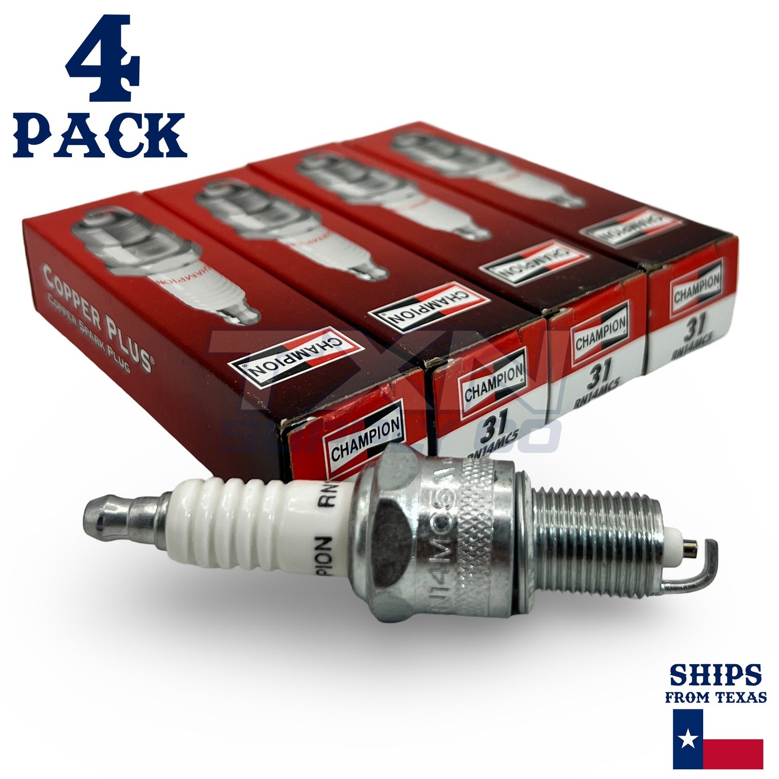 Champion 31 Copper Plus Spark Plugs RN14MC5- 4 Pack