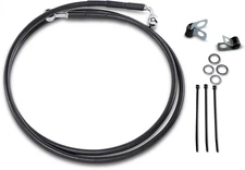 Drag Specialties Extended Stainless Steel Front Brake Line Kit 56 7/8in. Blac...