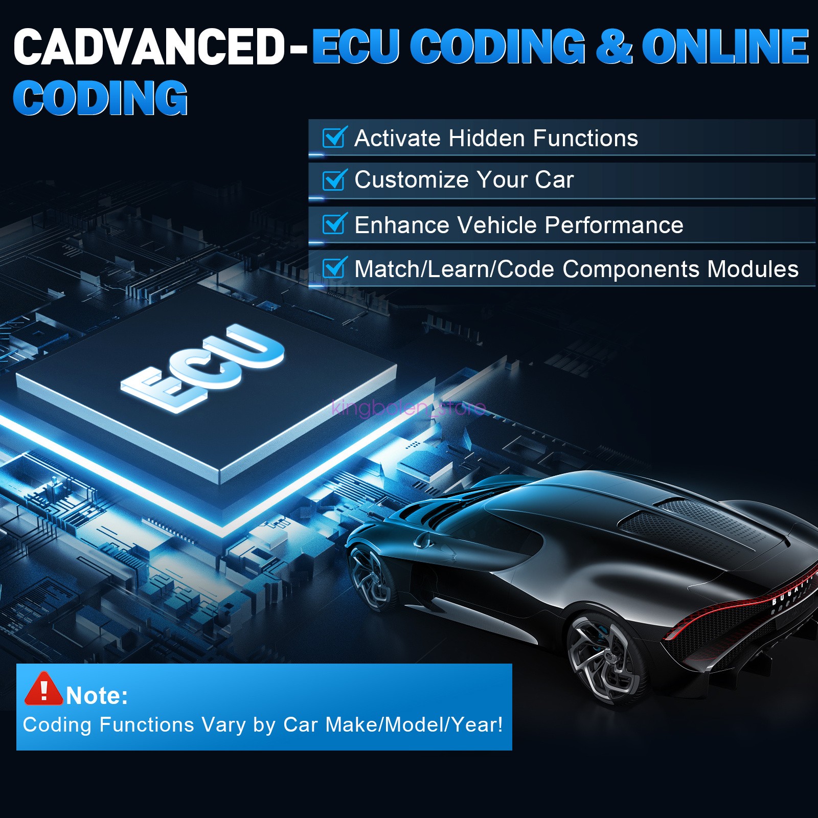 2025 KINGBOLEN K7 OBD2 Car Diagnostic Tool Key Coding Full System Scanner CANFD