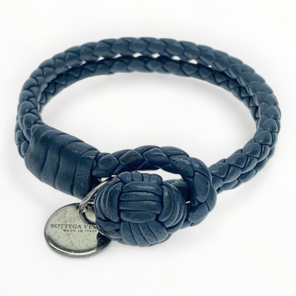 Bottega Veneta ネイビー レザー ブレスレット BOTTEGA VENETA Bracelet Leather Navy Women's Authentic 3225