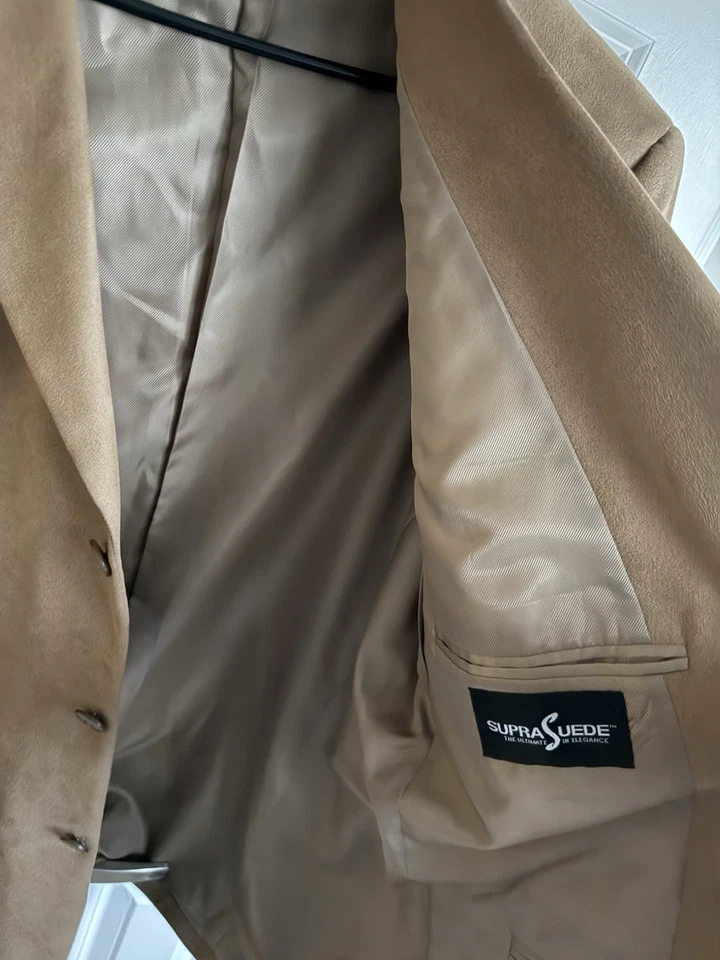 Chaqueta de traje de gamuza para hombre Jeffrey Banks L Foto 3 de 4