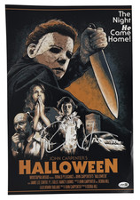 Jamie Lee Curtis "Halloween" Signed Autograph 12x18 Movie Poster Photo JSA COA
