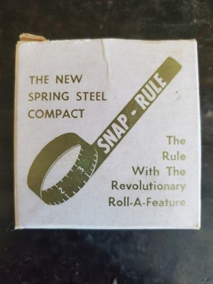 Snap-rule 36-inch Ruler Vintage Advertising Metal Ruler Made In USA New In Box
