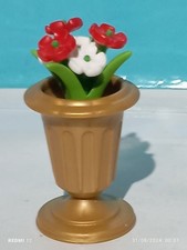 PLAYMOBIL GOLDEN FLOWER POT WITH FLOWERS PLANTS GARDEN FARM HOUSE PARK flowerpot