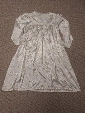 Christian Dior Vintage Satin Floral Flower Nightgown Pajamas Robe PJs Y2K 90s