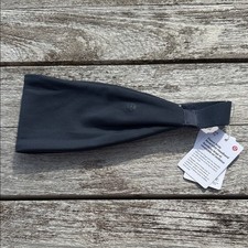 Lululemon Shale Blue Fleece Reversible Headband NWT 18