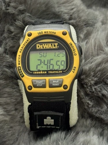 VTG Timex Ironman Triathlon DeWalt Edition Yellow Black Indiglo Works 746-K9
