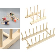 8/16 Sewing Thread Spool Rack Embroidery Cone Holder Organizer Wooden