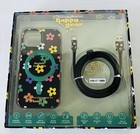 iPhone 15 Flower Power Phone Case + Cable Retro Floral iPhone Printed Case NIP