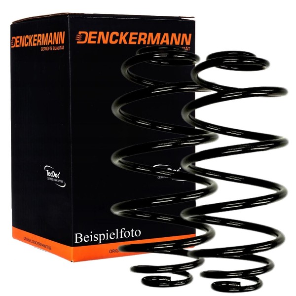 2X Denckermann Fahrwerksfeder Hinten FüR Skoda Octavia II VW Beetle Golf VI-image