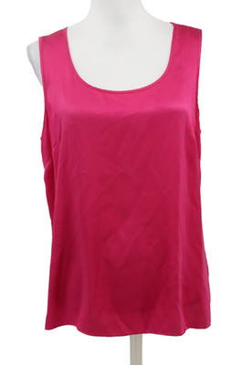 Talbots All Silk Tank Top Womens Size 14 Pink Casual Career Quiet Luxury Classic