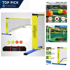 Portable Pickleball Net for Driveway, 22FT Regularion Size Pickle Ball Net Se...