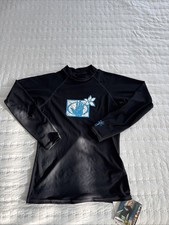 Women s Body Glove Rash Guard Shirt Black Long Sleeve NEW Small