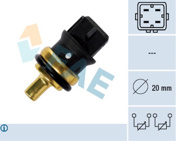 KüHlmittel Wasser Temperatur Sensor Fae 33785 FüR Vw A6 Seat A4 B5 Skoda Audi C4-image