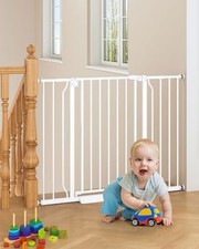 Cideny 29"-45" Baby Gate White for Doorways Stairs