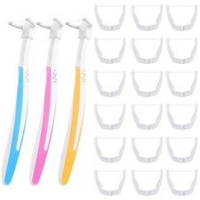 Cunhill 3 Pieces Tooth Floss Handle Reusable with 300 Pieces Dental Floss Ref...