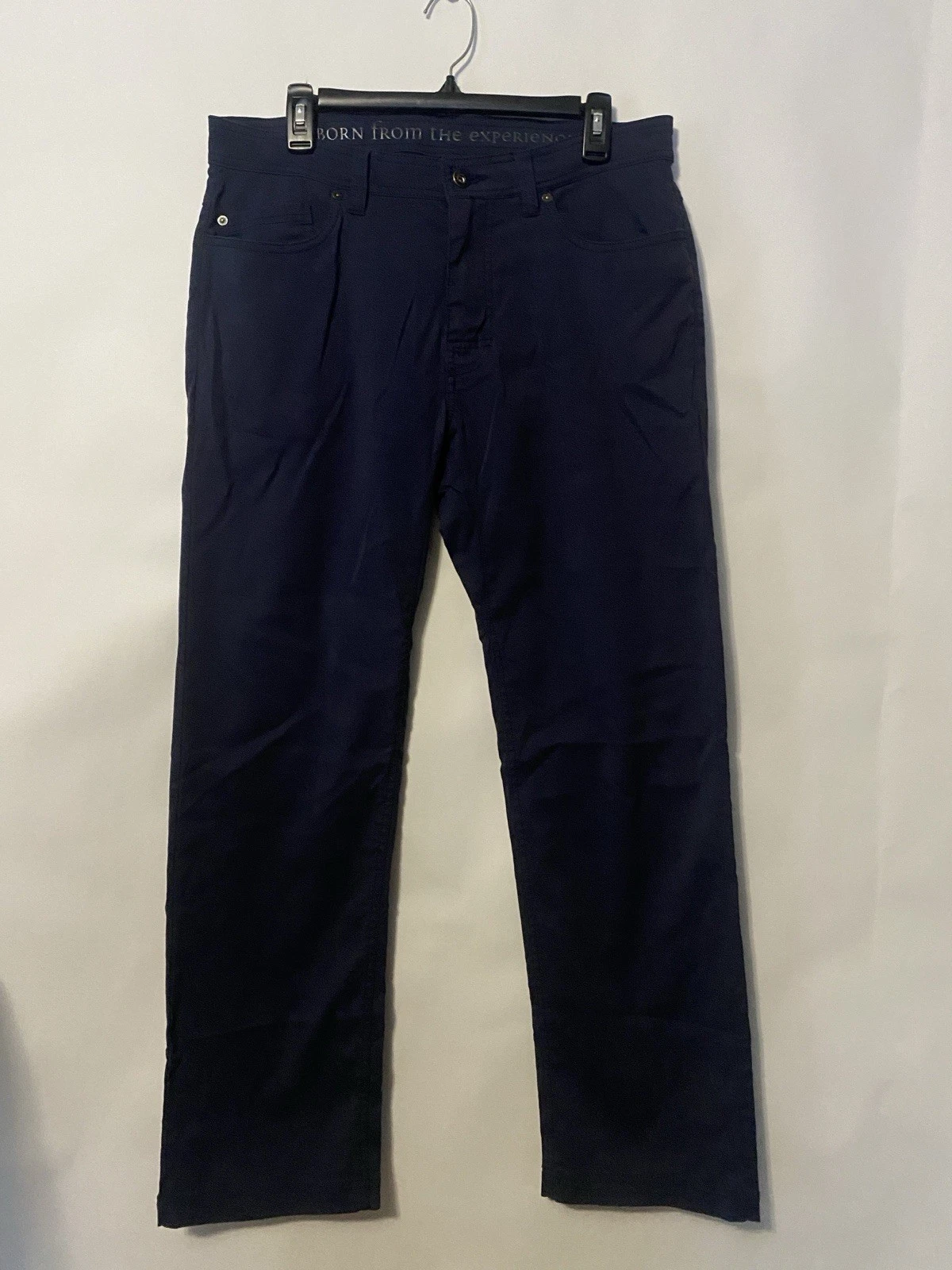 prAna Men’s Slim Fit Pants Navy Size 34x32 Gorpcore Outdoor Travel Hiking