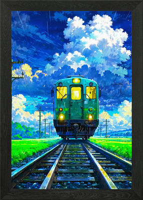 Gerahmtes Wandbild Morgenzug Poster Leinwanddruck Bild
