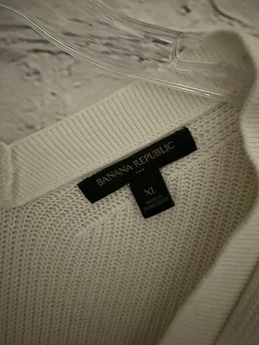 Cardigan Banana Republic Femme – Blanc Beige Taille M, Matière Coton Léger, Neuf Avec étiquette