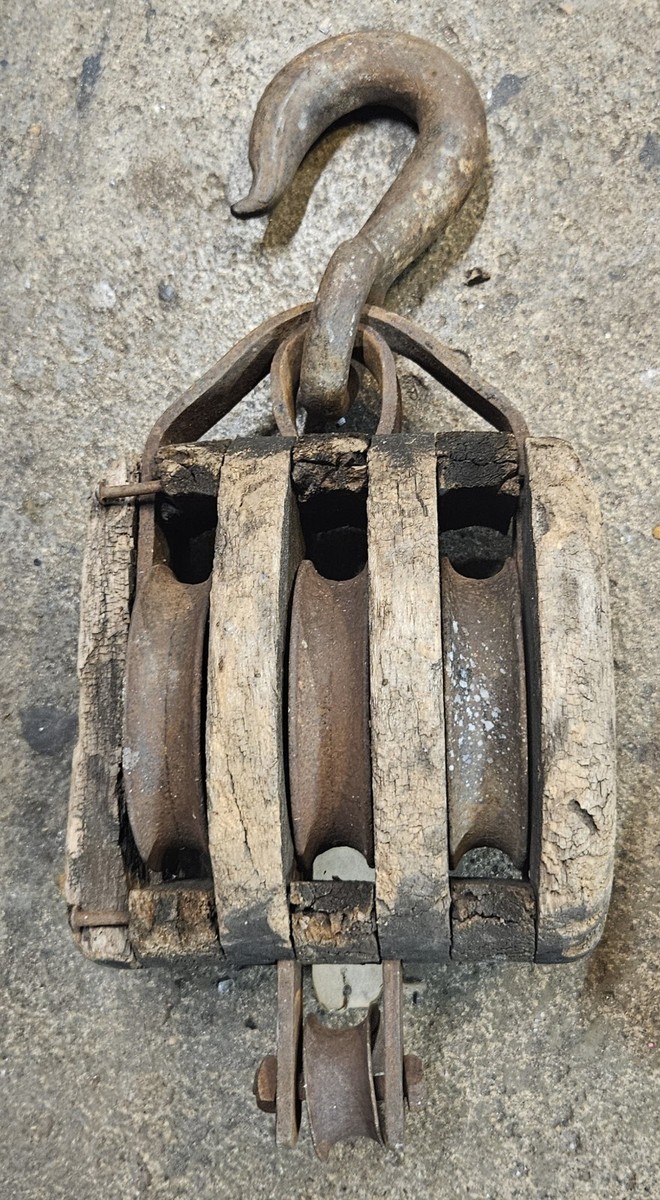 Old Wooden Pulley System