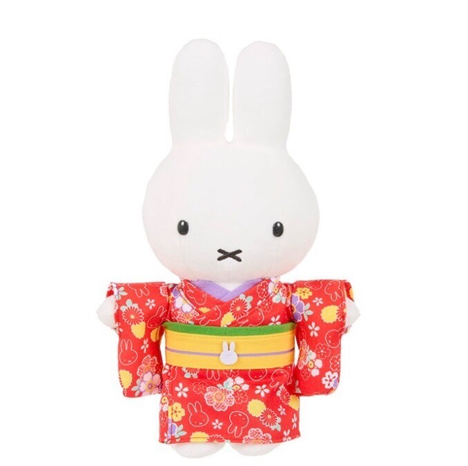 Japanesque Miffy Plush doll Sekiguchi Kimono Kawaii 9.6in Japan