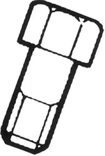 4126 Adapter for Head Nylon Strap to Button Metal Tecomec M10 x 150 Left Female