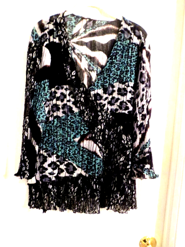 Animal Print Crinkle XL Top #2953 - Picture 3 of 5
