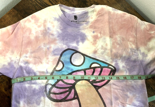Tie Dye Mushroom Graphic Multicolor Tee T Shirt Size S Junk Food 100% Cotton - Picture 4 of 8