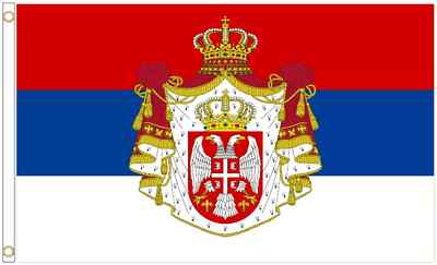 Serbien 1882 bis 1918 Polyester 5'x3' Flagge