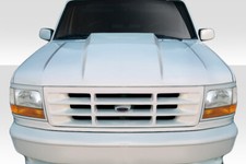 For 1992-1996 F-150 Bronco Duraflex Cowl Hood - 1 Piece For 1992-1996 F-150 Bronco Duraflex Cowl Hood - 1 Piece