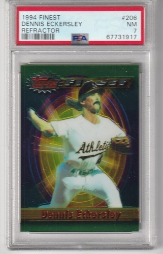 1994 Topps Finest Baseball Refractor Dennis Eckersley #206 PSA 7.5