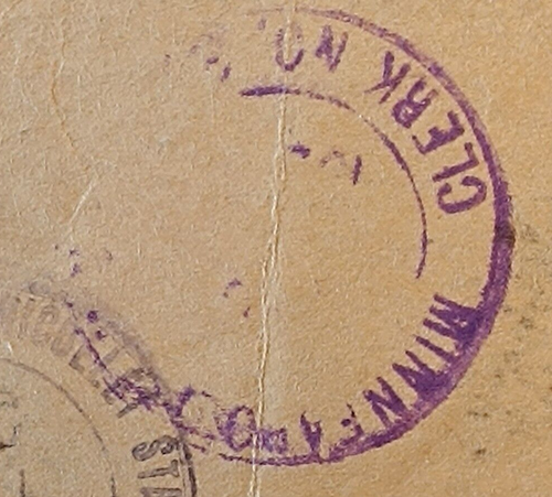 US Parcel Post 1929, Minneapolis-Sverige, Mixed franking, Cutting envelope, used - Picture 4 of 7