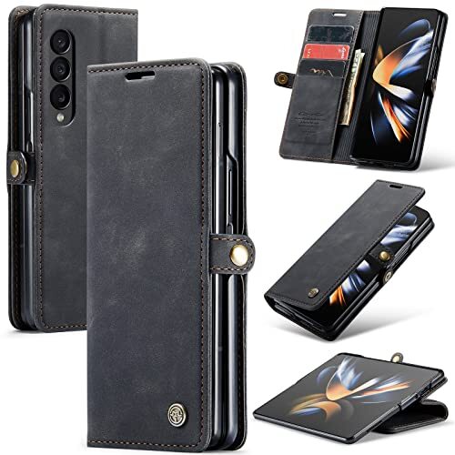 Custodia Magnetica In Vera Pelle Per Cellulare Custodia In Vera Pelle Per OnePlus 8 Pro - Suncase, Con Linguetta Di Estrazione E Custodia In Silicone Inclusa Custodia In Pelle